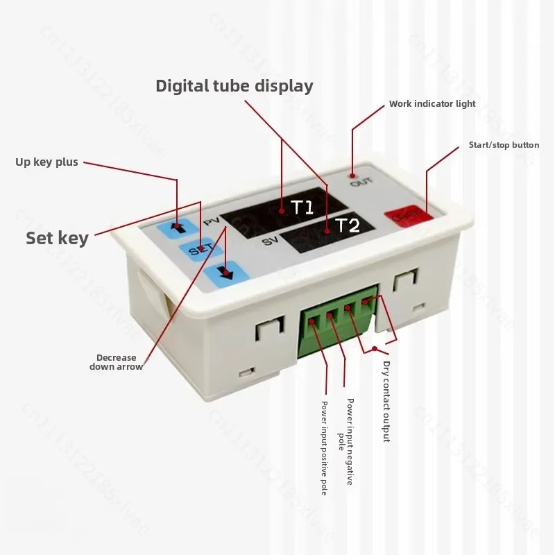 Delay Time Relay, Module Infinite Loop, Dual Digital Display, Multi-function, Embedded Timer 12v24v220v
Delay Time Relay, Module Infinite Loop, Dual Digital Display, Multi-function, Embedded Timer 12v24v220v
