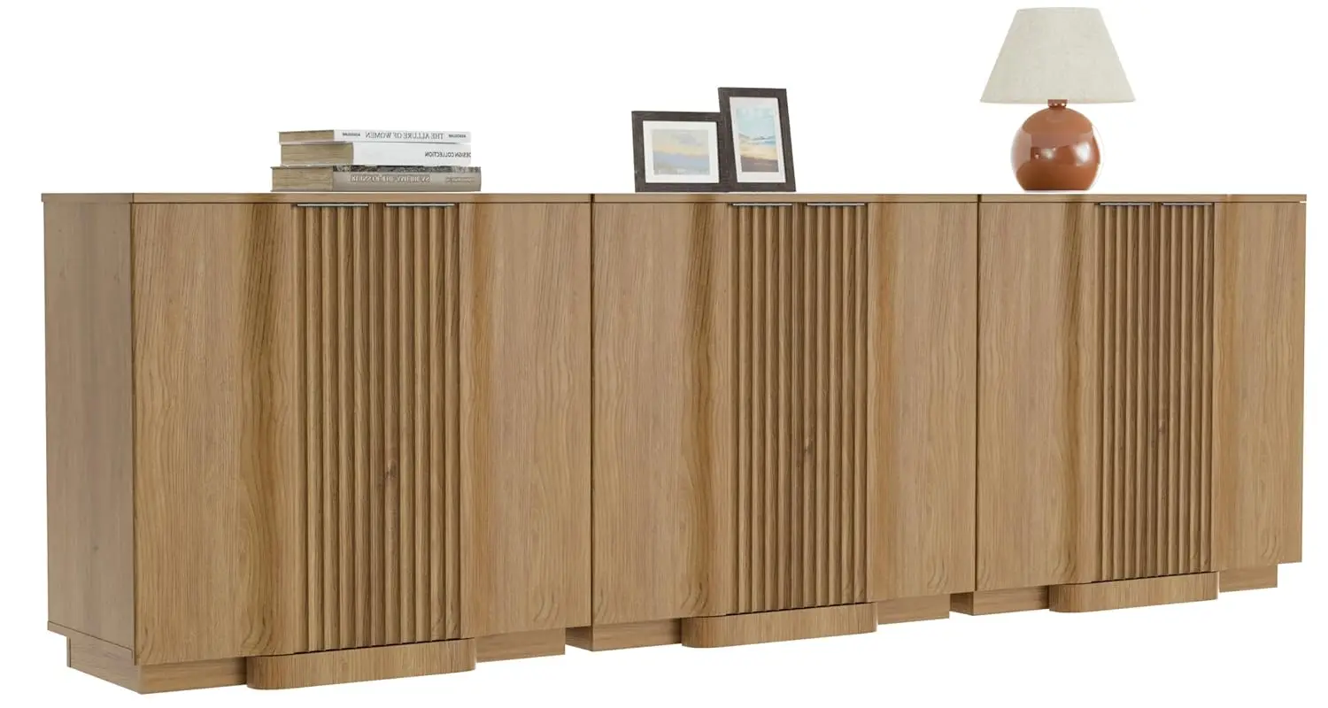 Буфет-сервант с отсеками для хранения, 94,5 дюйма, современный акцентный буфет-комод, набор из 3 штук с дверцами и регулируемыми полками, рифленый, на заказ
Буфет-сервант с отсеками для хранения, 94,5 дюйма, современный акцентный буфет-комод, набор из 3 штук с дверцами и регулируемыми полками, рифленый, на заказ