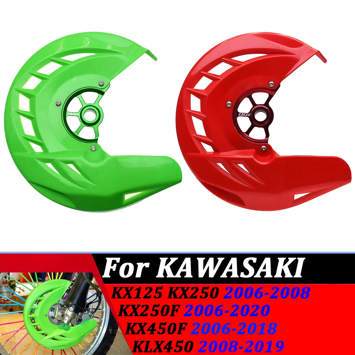 For Kawasaki KX125 KX250 KXF250 KXF450 KLX450 KX250F KX450F 2006-2020 Motorcycle 20MM CNC Front Brake Disc Guard Protector Cover
For Kawasaki KX125 KX250 KXF250 KXF450 KLX450 KX250F KX450F 2006-2020 Motorcycle 20MM CNC Front Brake Disc Guard Protector Cover