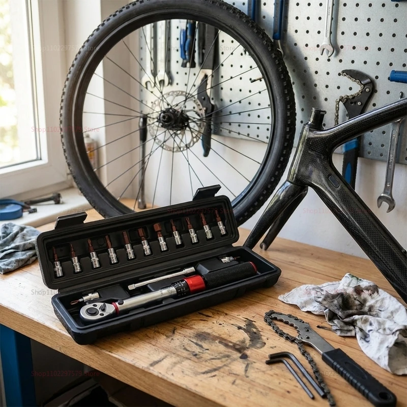 15Pcs Set Bicycle Torque Wrench Set 1/4" 2-24Nm Dual Direction Bike Allen Key Tool Socket Preset Type Spanner Pro Repair
15Pcs Set Bicycle Torque Wrench Set 1/4" 2-24Nm Dual Direction Bike Allen Key Tool Socket Preset Type Spanner Pro Repair
