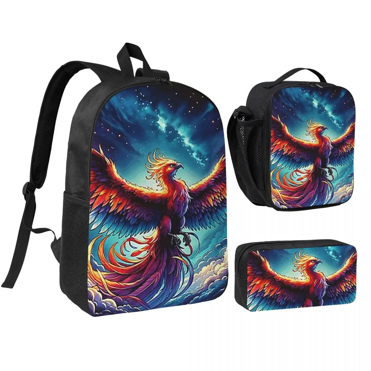 Colorful Majestic Phoenix Backpack Student BookBag School Bag Shoulder Bags 3ps Insulated Lunch Bag Pencil Case
Colorful Majestic Phoenix Backpack Student BookBag School Bag Shoulder Bags 3ps Insulated Lunch Bag Pencil Case