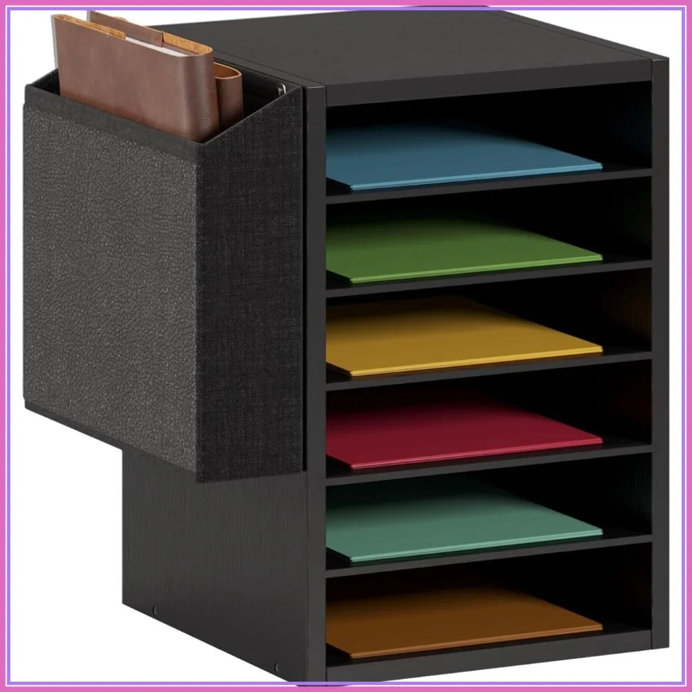 6-Tier Adjustable Desktop Mail Sorter, Wooden File Organizer for Office Classroom, Black
6-Tier Adjustable Desktop Mail Sorter, Wooden File Organizer for Office Classroom, Black