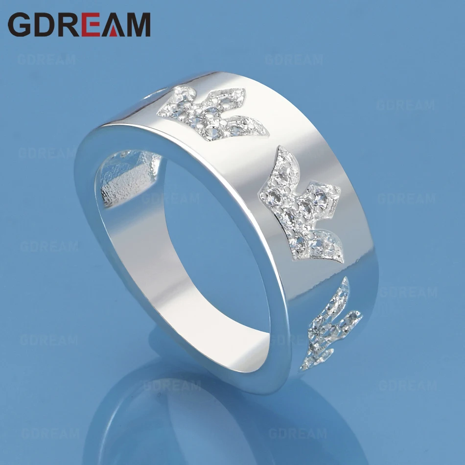 GDREAM 925 Sterling Silver Zirconia Crown Pattern Engraved Ring For Women - Vintage Style, Personalized Accessory, Gift, Jewelry
GDREAM 925 Sterling Silver Zirconia Crown Pattern Engraved Ring For Women - Vintage Style, Personalized Accessory, Gift, Jewelry