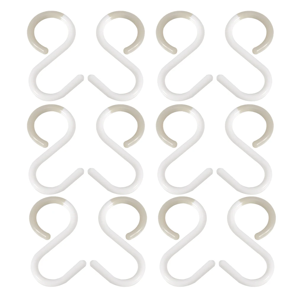 12pcs S Hooks Key Hooks Plastic Hangers For Clothes Towels Coats Hats Bathroom Closet White Small
12pcs S Hooks Key Hooks Plastic Hangers For Clothes Towels Coats Hats Bathroom Closet White Small