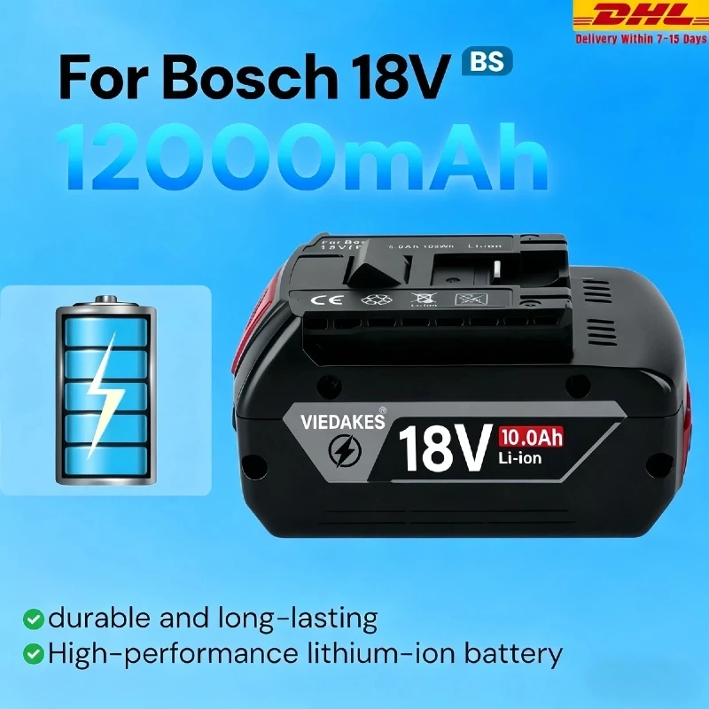 18V Li-ion Battery 8Ah 10Ah 12Ah Compatible With fFor Bosch BAT618 GWS180 GDR215 GDS400 DSR185 Professional Tools
18V Li-ion Battery 8Ah 10Ah 12Ah Compatible With fFor Bosch BAT618 GWS180 GDR215 GDS400 DSR185 Professional Tools