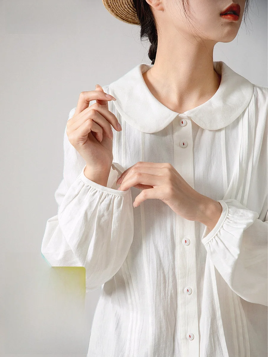 Original Japanese Style Doll Collar Long Sleeve Pure Cotton White Shirt Women's Top Versatile Spring Autumn Breathable Comfor...
Original Japanese Style Doll Collar Long Sleeve Pure Cotton White Shirt Women's Top Versatile Spring Autumn Breathable Comfor...