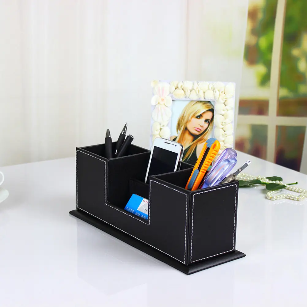 Multifunction Pen Holder Double 4 Compartment Black Desktop Organizer Business Phone Pencil Office Supplies Organizer
Multifunction Pen Holder Double 4 Compartment Black Desktop Organizer Business Phone Pencil Office Supplies Organizer