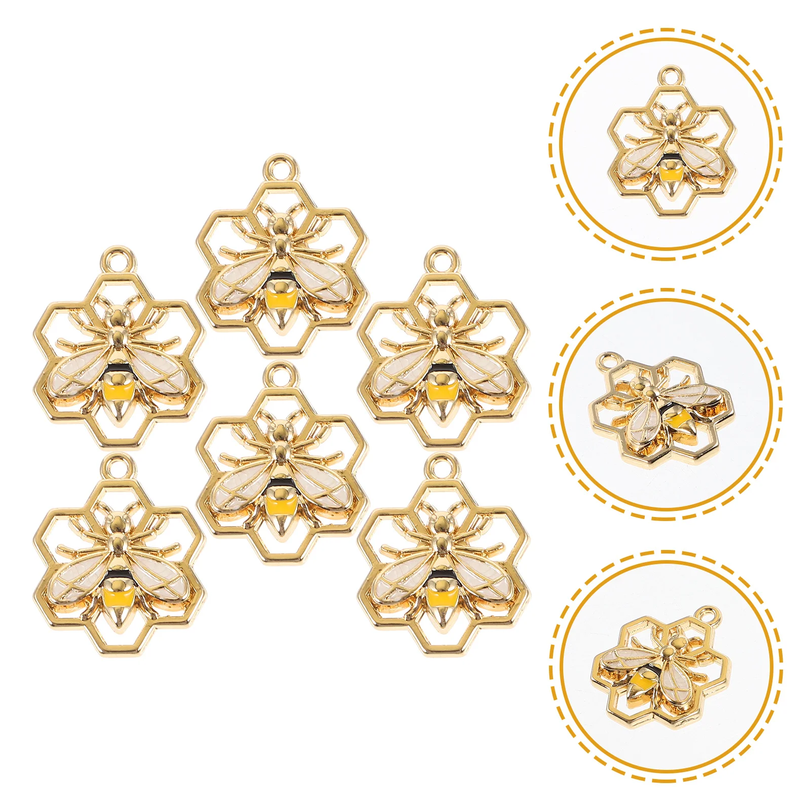 6Pcs Metal Bee Charms for Jewelry Making DIY Earrings Necklace Bracelet Craft Accessories Bee Charms Jewelry Making Accessories
6Pcs Metal Bee Charms for Jewelry Making DIY Earrings Necklace Bracelet Craft Accessories Bee Charms Jewelry Making Accessories