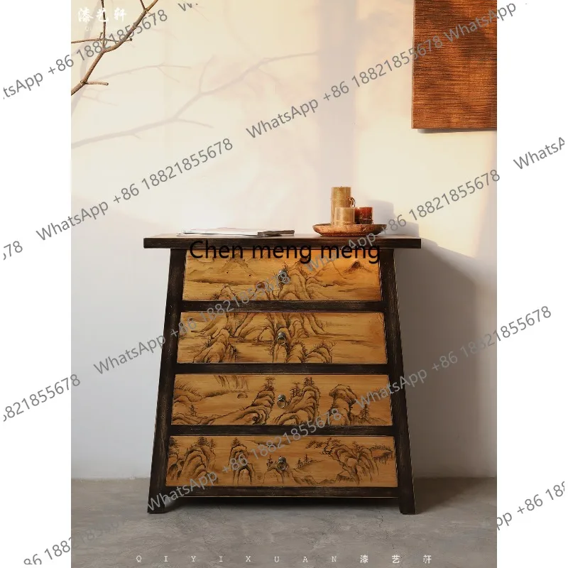 Chinese retro solid wood chest, household bedroom, living room, medieval, decorative drawer, solid wood storage side cabinet
Chinese retro solid wood chest, household bedroom, living room, medieval, decorative drawer, solid wood storage side cabinet