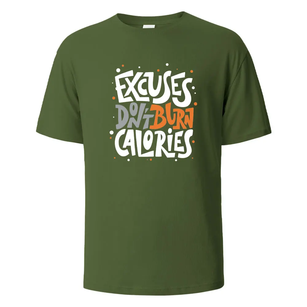 Excuses Dont Burn Calories Print T-Shirt Summer Tees For Men Women 100% Cotton O-neck Oversize Casual Short sleeved TopsZQ
Excuses Dont Burn Calories Print T-Shirt Summer Tees For Men Women 100% Cotton O-neck Oversize Casual Short sleeved TopsZQ