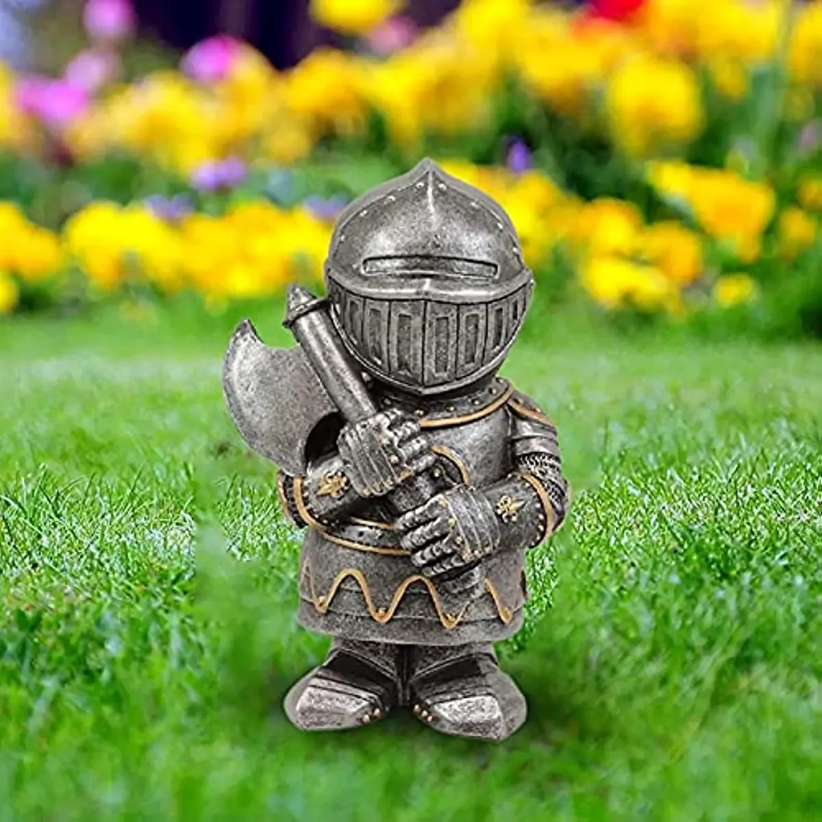 Lrxinki Knight Statues Ornaments, Resin Knight Gnome Guard Garden Sculpture, Medieval Knight Armor Gothic Statue
Lrxinki Knight Statues Ornaments, Resin Knight Gnome Guard Garden Sculpture, Medieval Knight Armor Gothic Statue