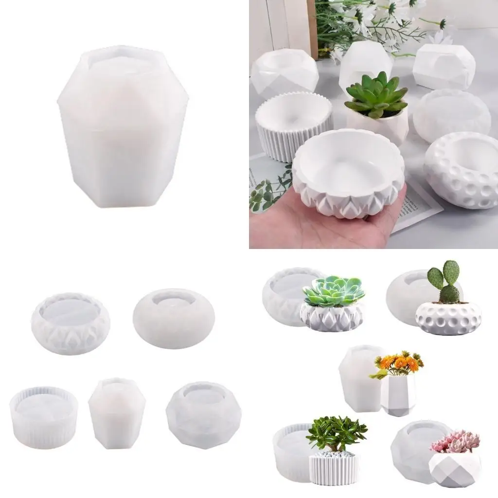 31BB DIY Plant Flower Pot Silicone Mold Polygonal Mold for Office Decoration Vase Holder Resin Mold
31BB DIY Plant Flower Pot Silicone Mold Polygonal Mold for Office Decoration Vase Holder Resin Mold
