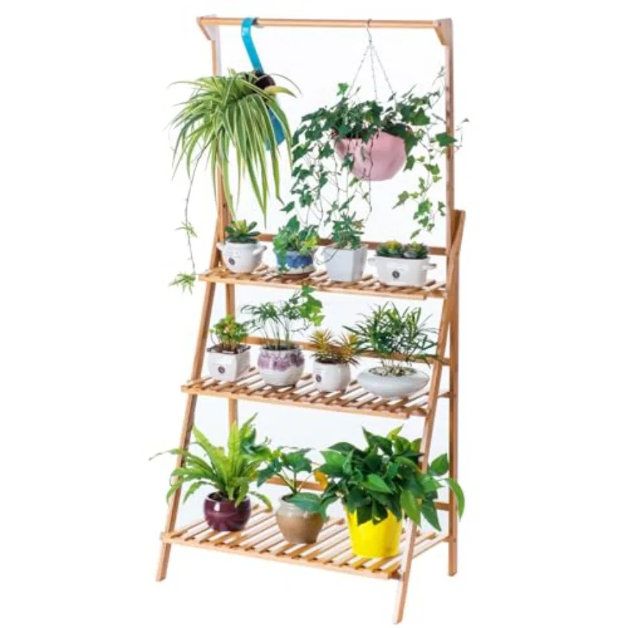 Bamboo 3-Tier Hanging Plant Stand Planter Shelves Flower Pot Organizer Rack Folding Display Shelving Plants Shelf Unit Holder
Bamboo 3-Tier Hanging Plant Stand Planter Shelves Flower Pot Organizer Rack Folding Display Shelving Plants Shelf Unit Holder