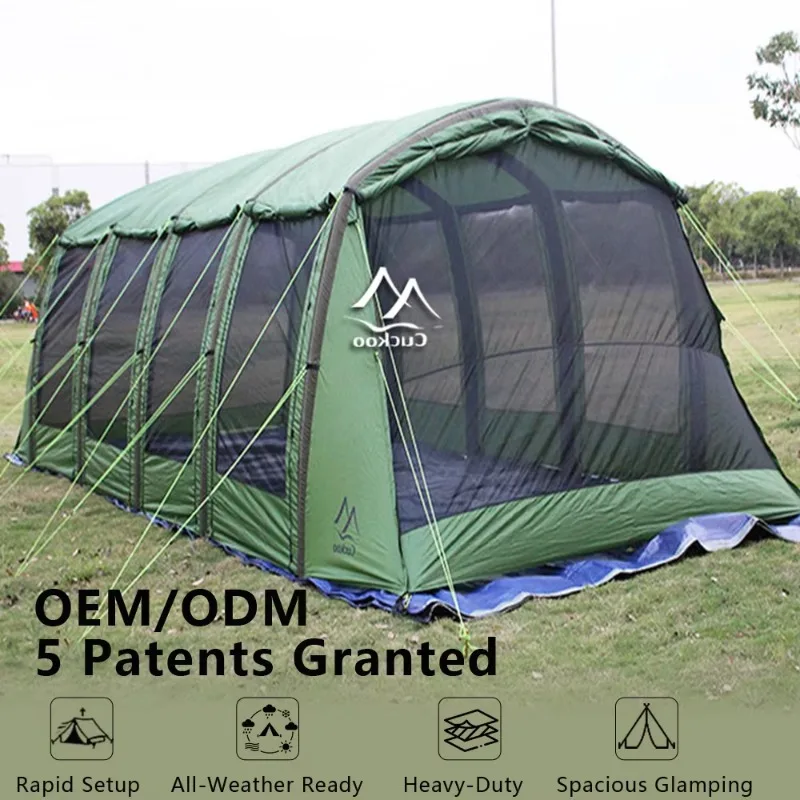 Customized Large Inflatable Tent Integrated Roof Ridge Waterproof Air Tube Tent Beach Outdoor Tunnel Tent for Family Camping
Customized Large Inflatable Tent Integrated Roof Ridge Waterproof Air Tube Tent Beach Outdoor Tunnel Tent for Family Camping