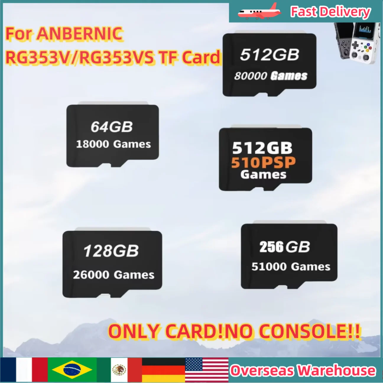 For ANBERNIC RG353V RG353VS TF Card 512G100K Games Preloaded Games Memory Card Retro Handheld Game card PSP DC SS PS1 NDS
For ANBERNIC RG353V RG353VS TF Card 512G100K Games Preloaded Games Memory Card Retro Handheld Game card PSP DC SS PS1 NDS