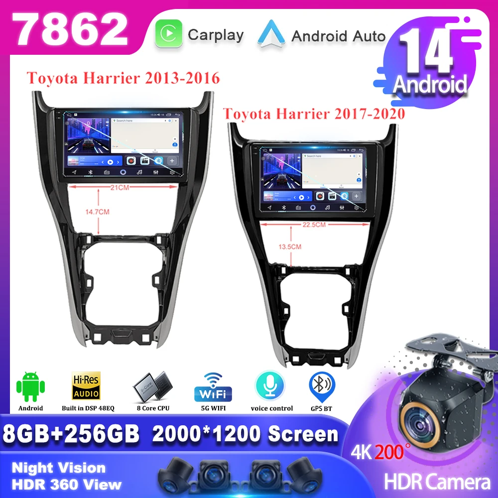 Android 14 For Toyota Harrier XU60 2013 2014 2015 2016 2017 2018 2019 2020 Car Radio Multimedia Video Player GPS Android Carplay
Android 14 For Toyota Harrier XU60 2013 2014 2015 2016 2017 2018 2019 2020 Car Radio Multimedia Video Player GPS Android Carplay