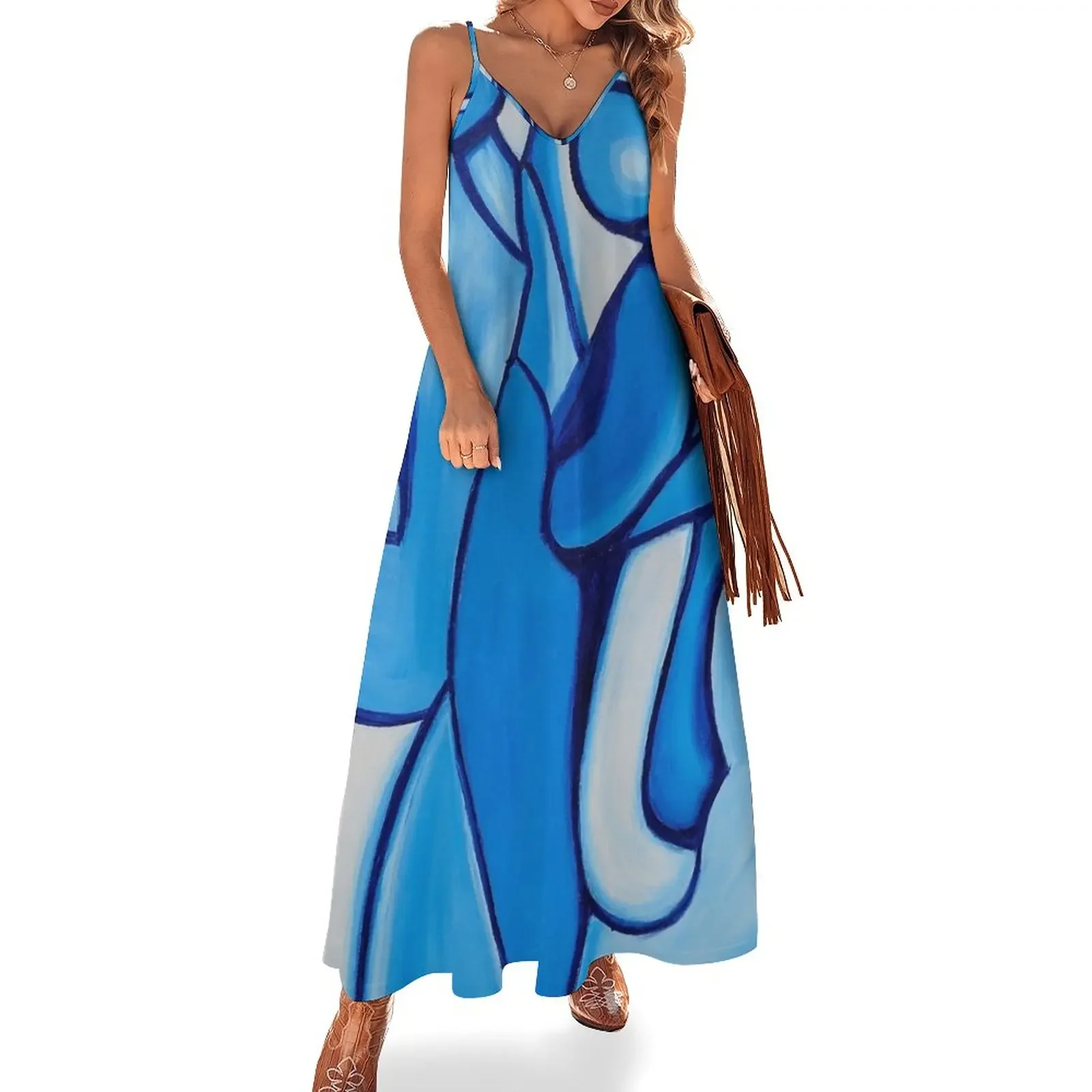 Blue Sleeveless Dress evening dress ladies elegant party dresses for women 2024
Blue Sleeveless Dress evening dress ladies elegant party dresses for women 2024