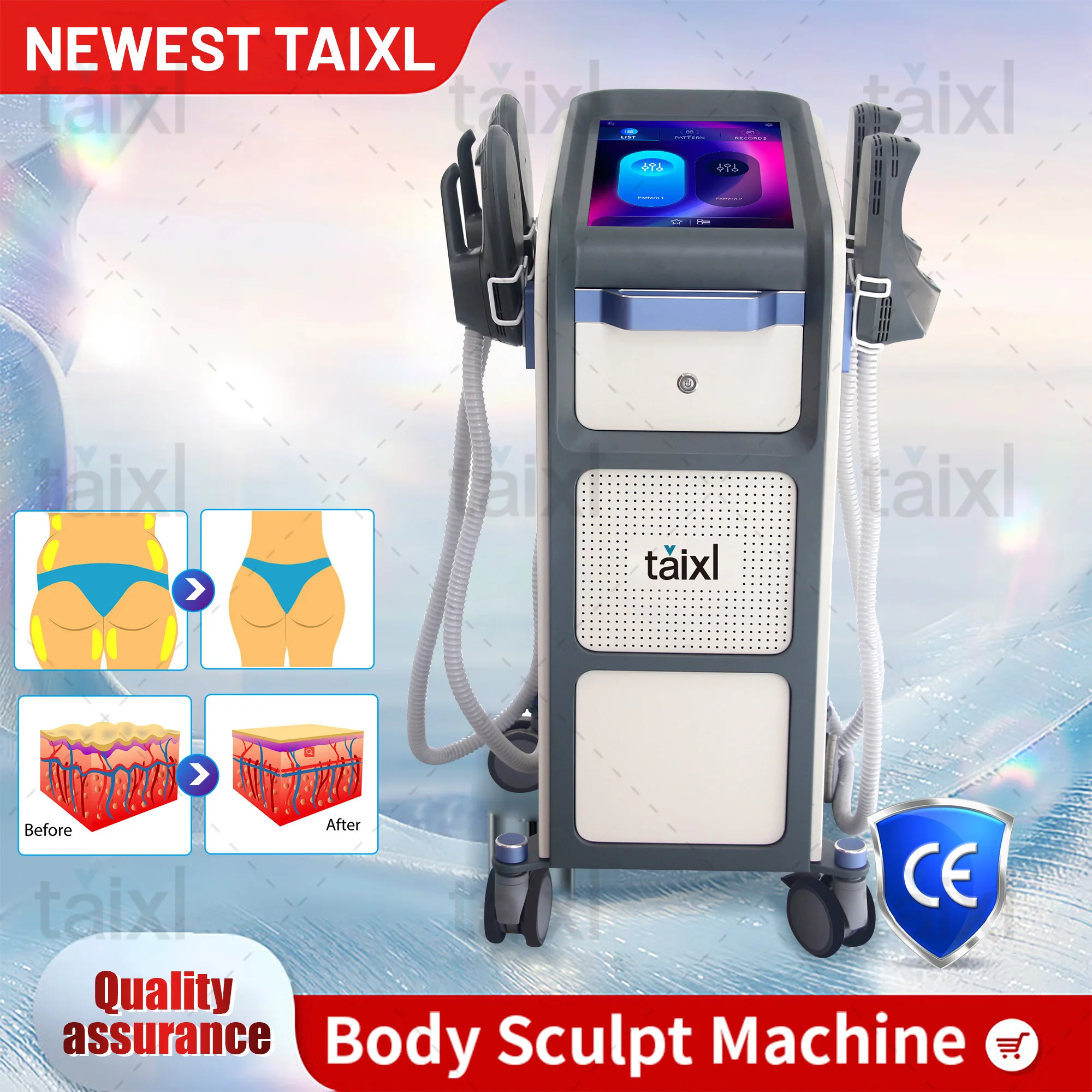 Sculpting 6500W Neo EMS Slimming Machine Ems TAIXL Hi-emt Body Sculpt Pelvic Floor Muscle Stimulate Equipment Salon
Sculpting 6500W Neo EMS Slimming Machine Ems TAIXL Hi-emt Body Sculpt Pelvic Floor Muscle Stimulate Equipment Salon