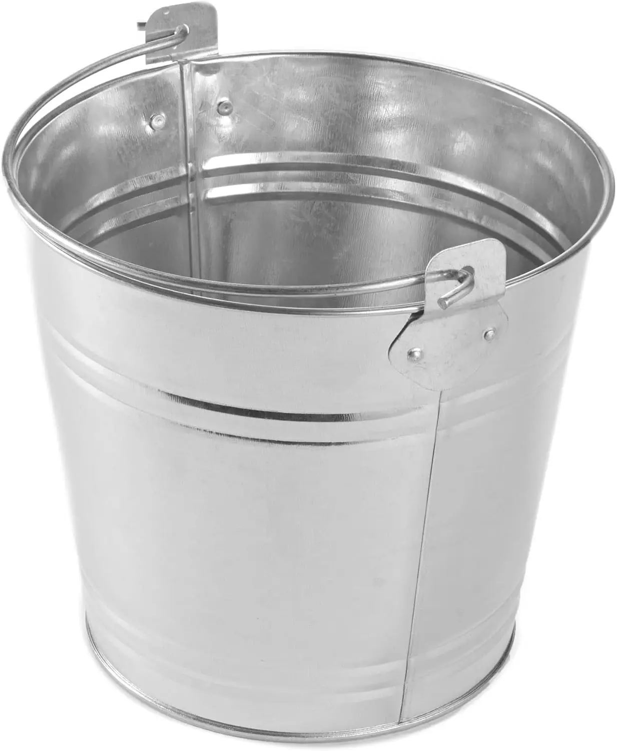 Galvanized Steel Pail with Handle for Serving Sandwiches and Fries, 1.16-Gallon, 8" Diameter
Galvanized Steel Pail with Handle for Serving Sandwiches and Fries, 1.16-Gallon, 8" Diameter