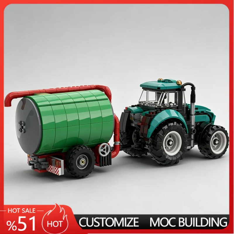 246Parts Farmer's Slurry Tanker Trailer MOC Model Custom Building Blocks DIY Assembly Educational Toy Birthday Christmas Gifts
246Parts Farmer's Slurry Tanker Trailer MOC Model Custom Building Blocks DIY Assembly Educational Toy Birthday Christmas Gifts
