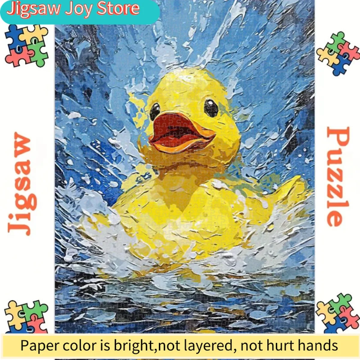 Набор из 1000 деталей: Декоративный пазл «Желтая утка» на Хэллоуин для гостиной, прочные пластиковые элементы, яркие цвета, простое решение головоломки
Набор из 1000 деталей: Декоративный пазл «Желтая утка» на Хэллоуин для гостиной, прочные пластиковые элементы, яркие цвета, простое решение головоломки