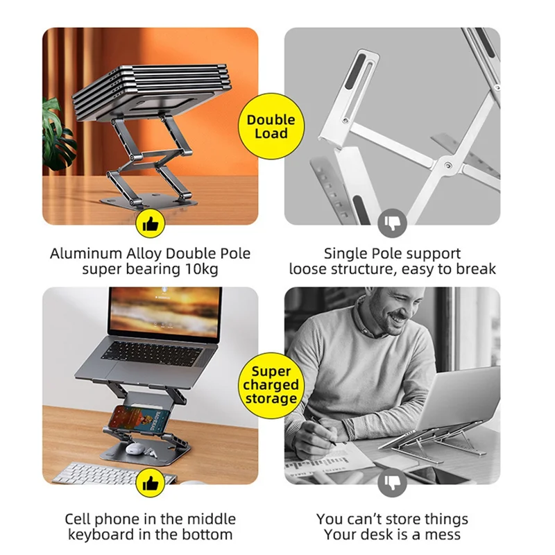 New!!Adjustable Laptop Stand Aluminium Foldable Laptop Holder Portable Notebook Tablet Stand For Air Pro Ipad
New!!Adjustable Laptop Stand Aluminium Foldable Laptop Holder Portable Notebook Tablet Stand For Air Pro Ipad