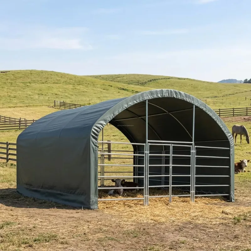Modern Outdoor Galvanized Steel Heavy Duty Waterproof Livestock Shelter for Farm Cattle Sheep Horse Animal for Farm Use
Modern Outdoor Galvanized Steel Heavy Duty Waterproof Livestock Shelter for Farm Cattle Sheep Horse Animal for Farm Use