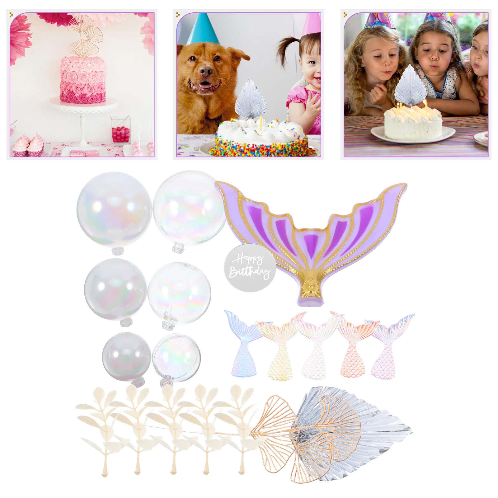 1Sets Mermaid Cake Topper Big Mermaid Tails Bubbles Ginkgo Leaves Ocean Theme Birthday Party Decorations Sea Animal Cake Picks
1Sets Mermaid Cake Topper Big Mermaid Tails Bubbles Ginkgo Leaves Ocean Theme Birthday Party Decorations Sea Animal Cake Picks