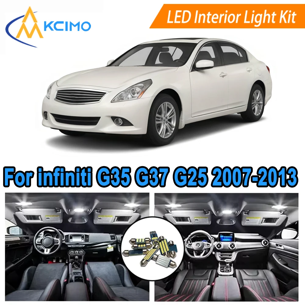 Direct Fit LED Interior Light Set For infiniti G35 G37 G25 Sedan (2007-2013) Dome Map Door Trunk Light Bulb Replacement
Direct Fit LED Interior Light Set For infiniti G35 G37 G25 Sedan (2007-2013) Dome Map Door Trunk Light Bulb Replacement