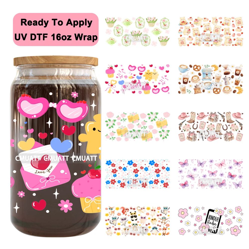 Aesthetic Bears Floral Butterfly Bookish UV DTF Cup Wraps Ready To Apply Transfer Stickers Durable For 16OZ Libbey Glass Can
Aesthetic Bears Floral Butterfly Bookish UV DTF Cup Wraps Ready To Apply Transfer Stickers Durable For 16OZ Libbey Glass Can