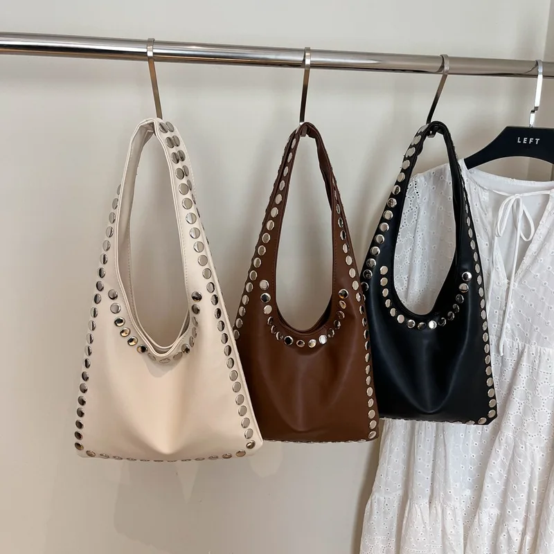 Vintage Rivet Textured Shoulder Bag for Women, New Fashion Trendy Handbag Tote, Minimalist Premium Crossbody Purse
Vintage Rivet Textured Shoulder Bag for Women, New Fashion Trendy Handbag Tote, Minimalist Premium Crossbody Purse