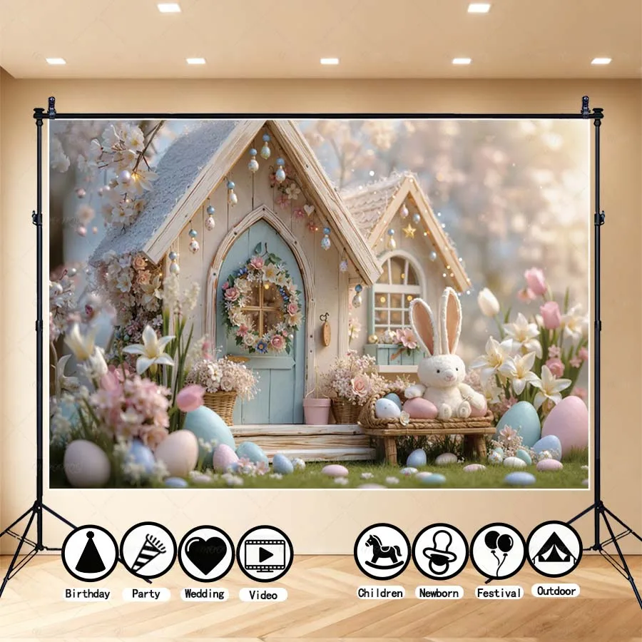 MOON.QG Easter Day Dreamy Wooden Cottage Photo Background Floral House Bunny Photography Backdrop For Indoor Family Party Decor
MOON.QG Easter Day Dreamy Wooden Cottage Photo Background Floral House Bunny Photography Backdrop For Indoor Family Party Decor