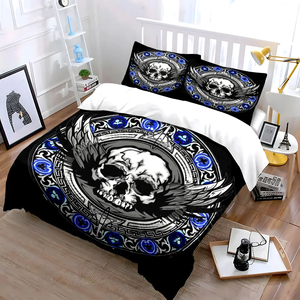 Skull Wings Artistic Set Design Exquisite three-piece bedding set gift for kids and adults
Skull Wings Artistic Set Design Exquisite three-piece bedding set gift for kids and adults