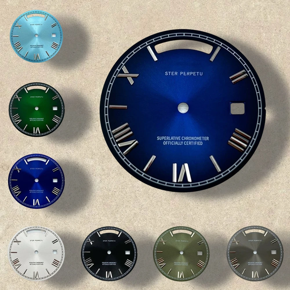 31mm S Logo Day And Date Roman Numerals Dial Fit 8285 Movement Sunray High-Quality Dial Watch Modification Accessories
31mm S Logo Day And Date Roman Numerals Dial Fit 8285 Movement Sunray High-Quality Dial Watch Modification Accessories