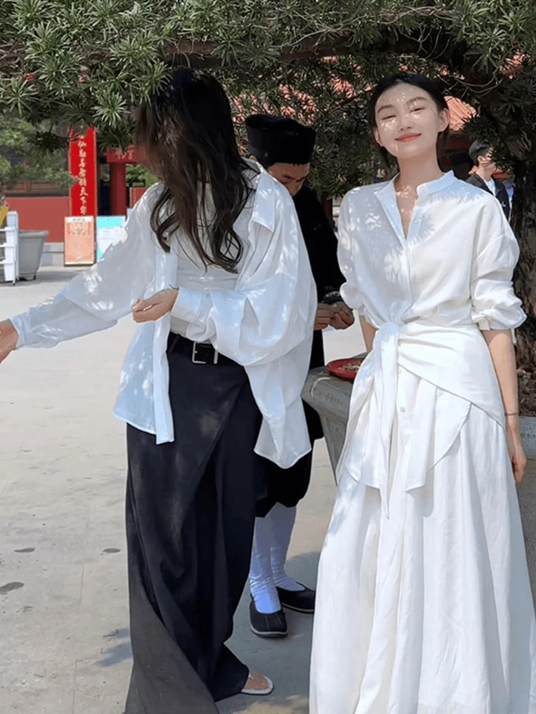 Spring New Arrival Women's Three-Piece Set High Waist Wrap Belted Shirt Top And Skirt High Waist Long Sleeve Stand Collar Car...
Spring New Arrival Women's Three-Piece Set High Waist Wrap Belted Shirt Top And Skirt High Waist Long Sleeve Stand Collar Car...