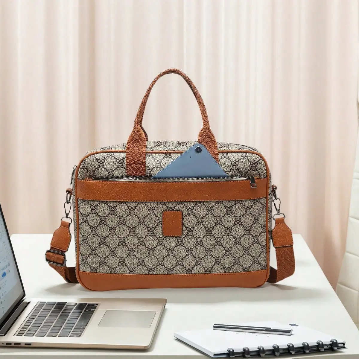 This Retro-Style Minimalist Business Briefcase/Laptop Bag Easily Accommodates Laptops, Documents, Tablets, And Other Offi
This Retro-Style Minimalist Business Briefcase/Laptop Bag Easily Accommodates Laptops, Documents, Tablets, And Other Offi