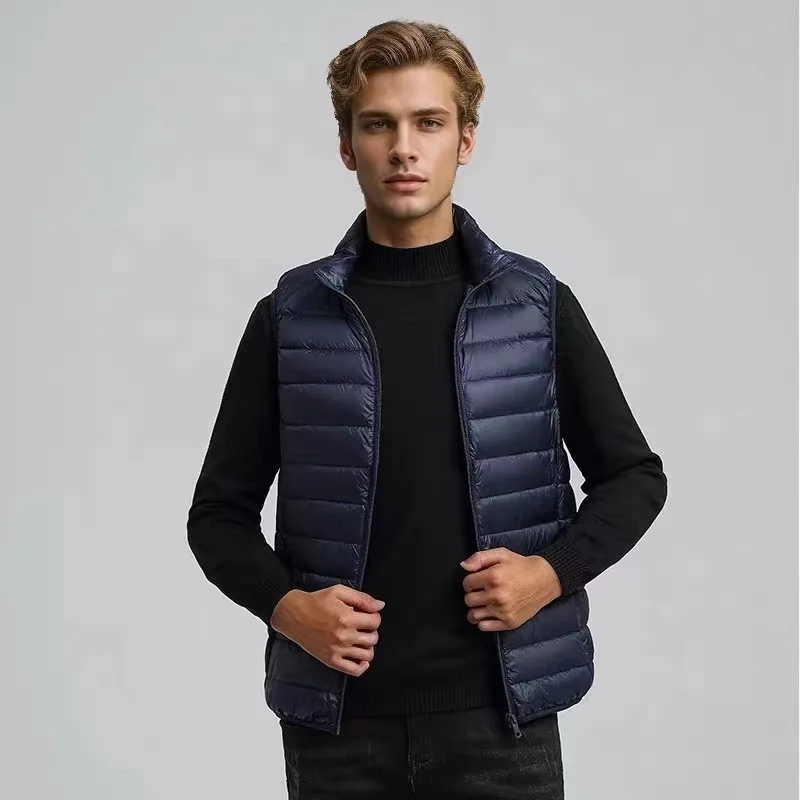 Мужской хлопковый жилет на осень-зиму, модный, с воротником-стойкой, безрукавка
Мужской хлопковый жилет на осень-зиму, модный, с воротником-стойкой, безрукавка