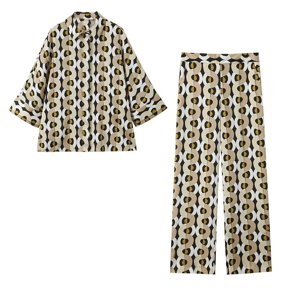 2025 WOMAN Autumn and Winter New Fashion Lazy Style Geometric Print Loose Shirt Side Zipper Casual Pants suit Mujer
2025 WOMAN Autumn and Winter New Fashion Lazy Style Geometric Print Loose Shirt Side Zipper Casual Pants suit Mujer