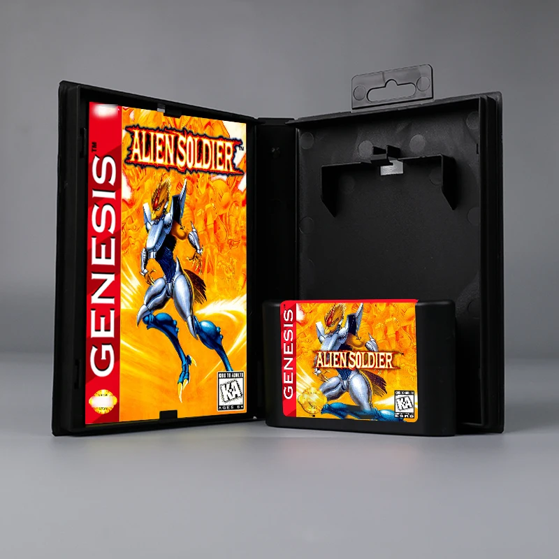 Alien Soldier USA or EUR cover 16bit MD game card with box with manual for Sega Genesis Megadrive consoles
Alien Soldier USA or EUR cover 16bit MD game card with box with manual for Sega Genesis Megadrive consoles
