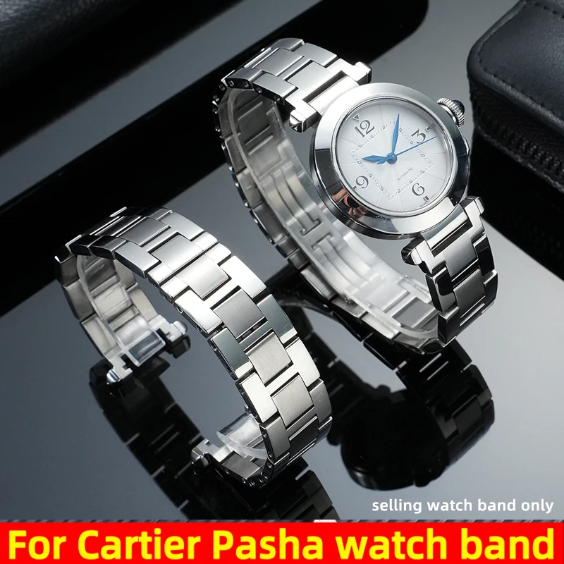 19-12mm High quality Concave Steel strap For Cartier PASHA series Stainless steel Bracelet women Metal watch band Accessories
19-12mm High quality Concave Steel strap For Cartier PASHA series Stainless steel Bracelet women Metal watch band Accessories