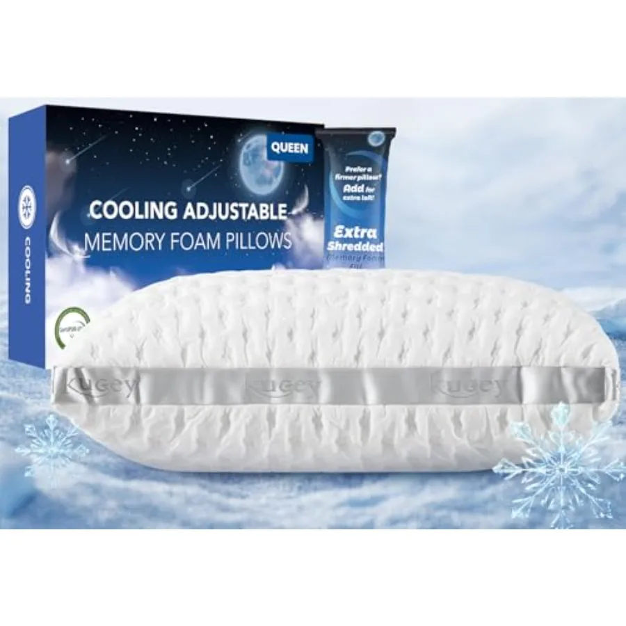 Luxury Cooling Side Sleeper Pillow for Neck and Shoulder Pain Medium Firm Bed Pillows Set of 1 Luxury Shredded Memory Foam for
Luxury Cooling Side Sleeper Pillow for Neck and Shoulder Pain Medium Firm Bed Pillows Set of 1 Luxury Shredded Memory Foam for