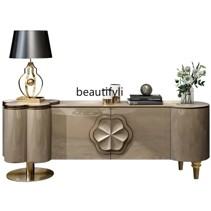 zxAmerican Light Luxury TV Cabinet and Tea Table Combination Model Room Stainless Steel Post-Modern Hong Kong Floor Cabinet
zxAmerican Light Luxury TV Cabinet and Tea Table Combination Model Room Stainless Steel Post-Modern Hong Kong Floor Cabinet