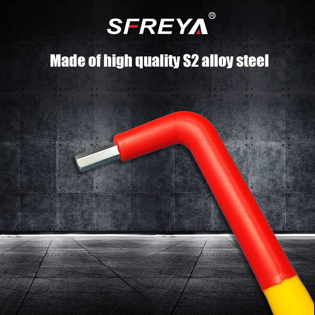 SFREYA S626 Injection Insulated Hex Key Wrench,2.5×130-12×280mm,High Voltage Resistant,Anti-slip Grip,Electrical Industry Use
SFREYA S626 Injection Insulated Hex Key Wrench,2.5×130-12×280mm,High Voltage Resistant,Anti-slip Grip,Electrical Industry Use