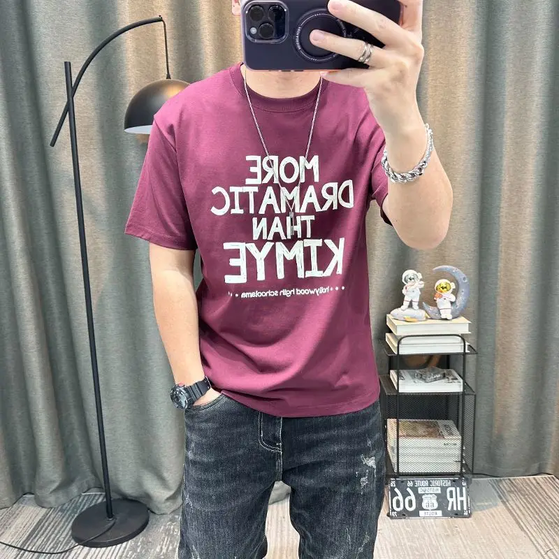 Fashion O-Neck Short Sleeve Printed Letter T-Shirts Men's Clothing Summer New Loose All-match Tops Casual Tee Shirt
Fashion O-Neck Short Sleeve Printed Letter T-Shirts Men's Clothing Summer New Loose All-match Tops Casual Tee Shirt