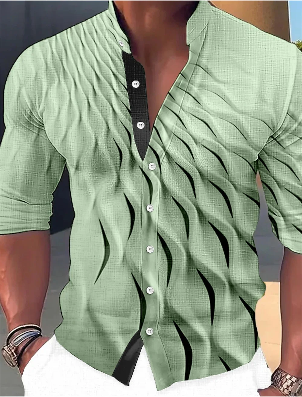 2024 New Club Men's Geometric Standing Neck Long Sleeve Printed Street Fashion Designer Plus Size S-6XL Trendy Men's Shirt
2024 New Club Men's Geometric Standing Neck Long Sleeve Printed Street Fashion Designer Plus Size S-6XL Trendy Men's Shirt