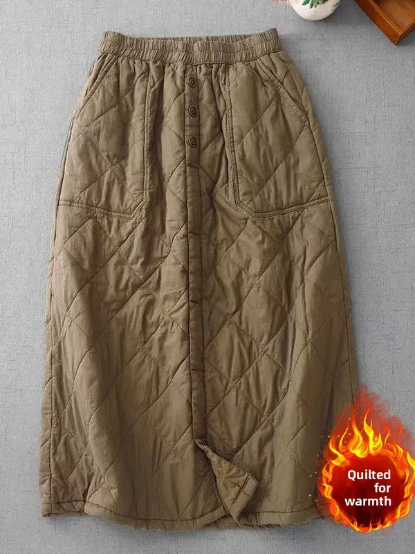 Thiened Хлопковая стеганая зимняя юбка в стиле ретро Художественная универсальная теплая грушевидная прямая утягивающая длинная юбка трапециевидной формы
Thiened Хлопковая стеганая зимняя юбка в стиле ретро Художественная универсальная теплая грушевидная прямая утягивающая длинная юбка трапециевидной формы