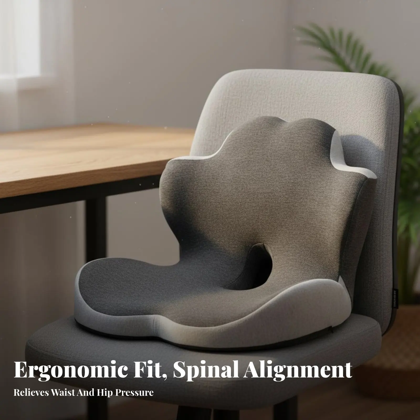 Viscoelastic Foam Office Chair Pad Contoured Contoured Shape Integrated Seat and Spine Pad Support Chair Pad Portable
Viscoelastic Foam Office Chair Pad Contoured Contoured Shape Integrated Seat and Spine Pad Support Chair Pad Portable