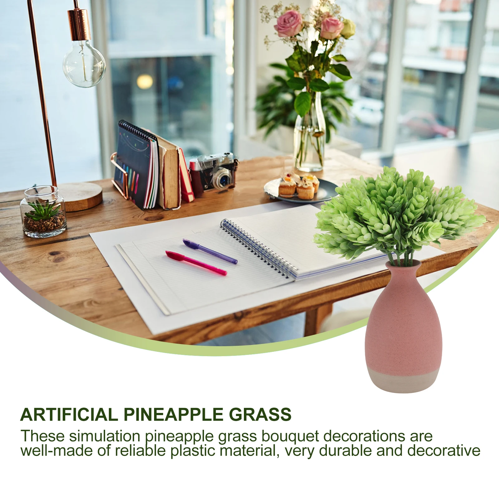 2Pcs Lifelike Artificial Pineapple Grass Bouquet Decor Plastic Home Office Bookshelf Table Decoration Artificial Bouquet
2Pcs Lifelike Artificial Pineapple Grass Bouquet Decor Plastic Home Office Bookshelf Table Decoration Artificial Bouquet