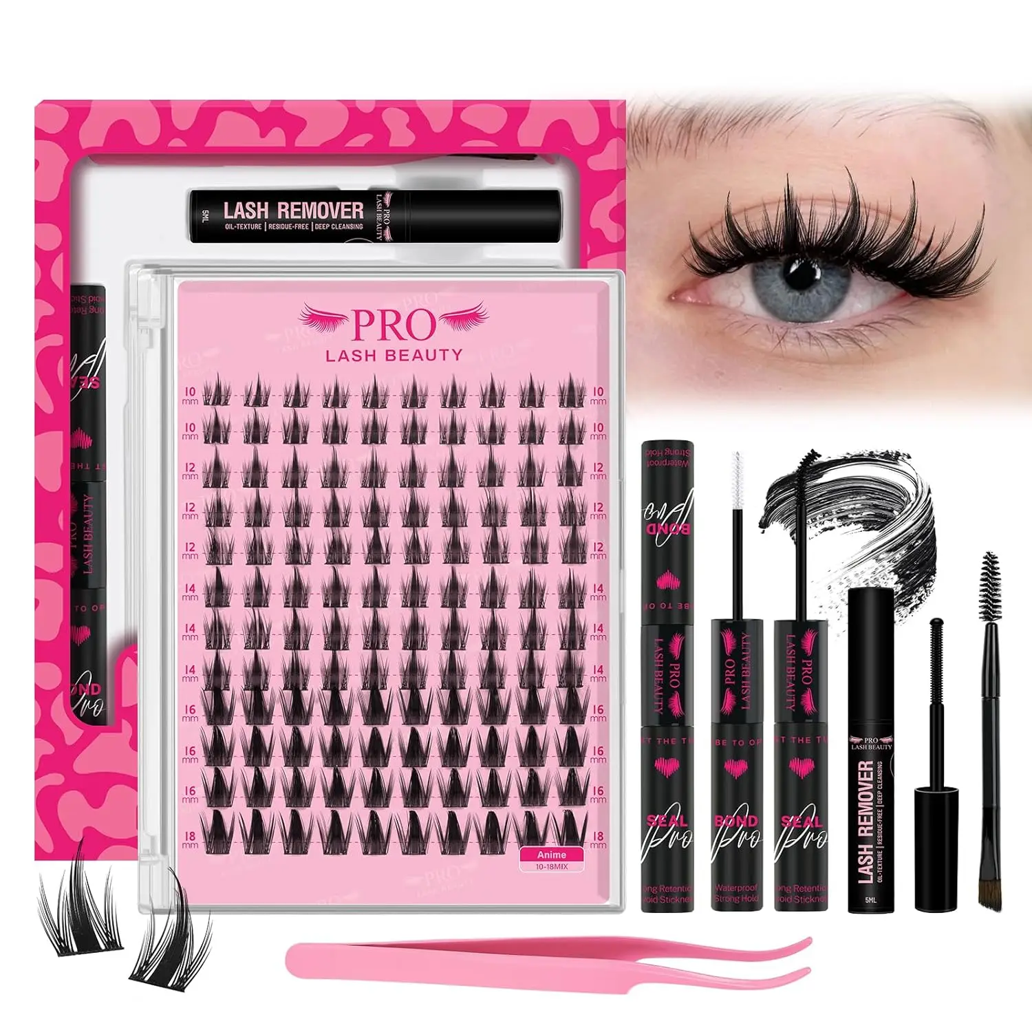 Anime Manga Lash Clusters Kit with Bond and Seal for Volume Fairy Look
Anime Manga Lash Clusters Kit with Bond and Seal for Volume Fairy Look