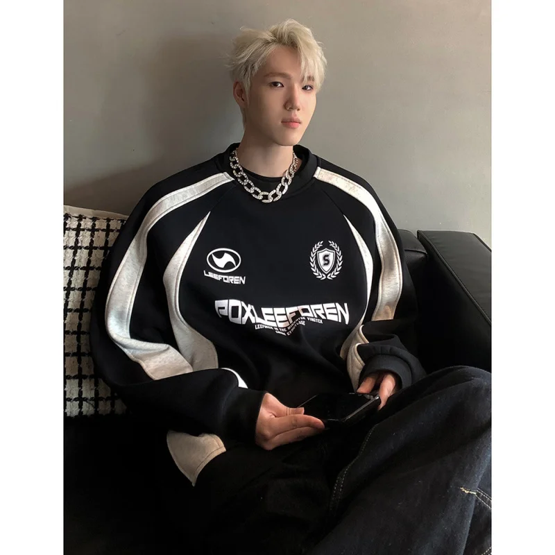 American Retro Color Matching Heavy Sweater Men's Autumn and Winter Fleece-lined Teen Coat2024New Pu Handsome Top
American Retro Color Matching Heavy Sweater Men's Autumn and Winter Fleece-lined Teen Coat2024New Pu Handsome Top